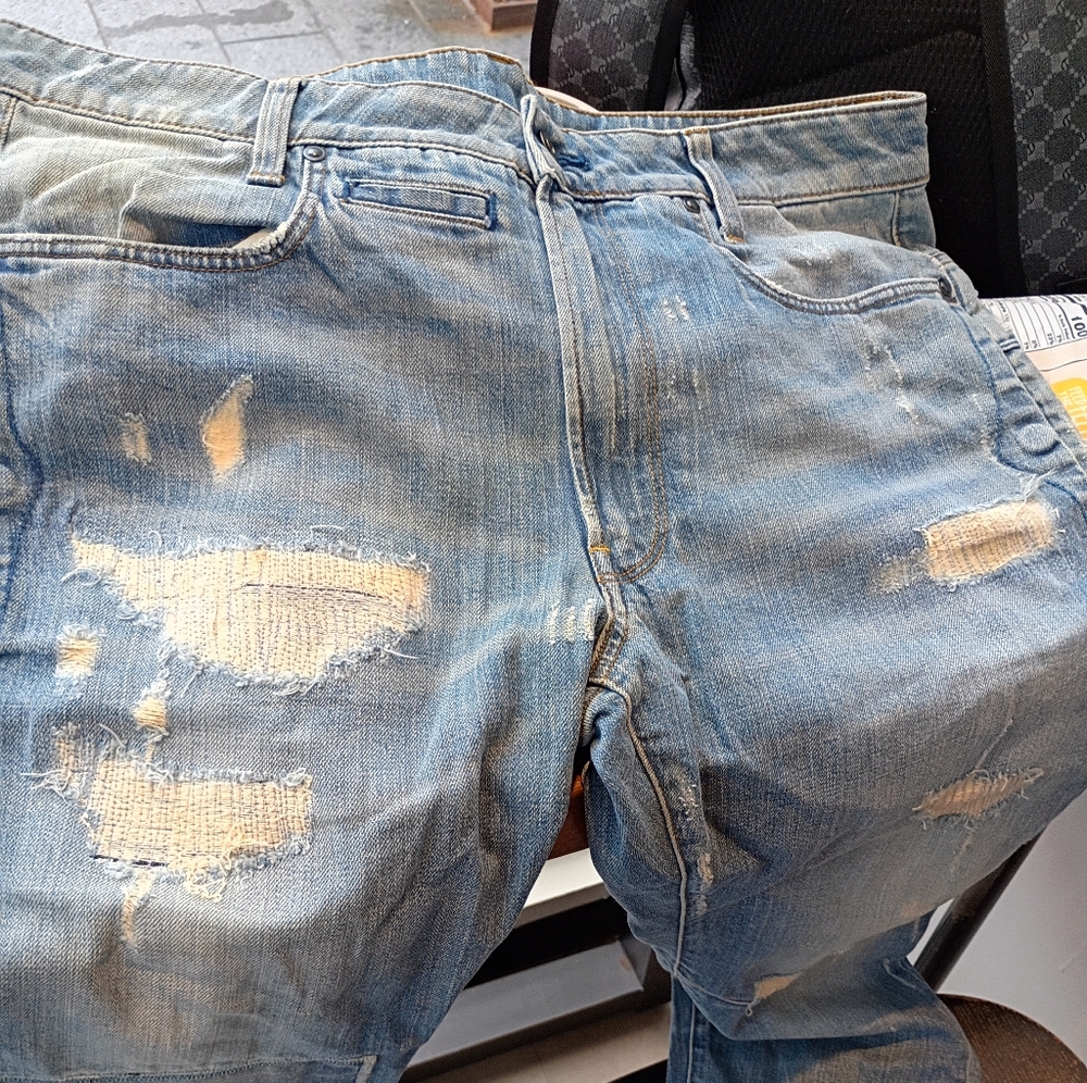 G-Star Light Blue Distressed Jeans